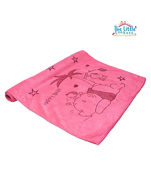 Babyhug Knit Terry Towel Bow Print L 76.2 x B 76.2 cm - Navy Blue