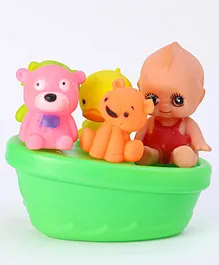 Ratnas Squeezy Babies Bath Toys With Animal Friends -...