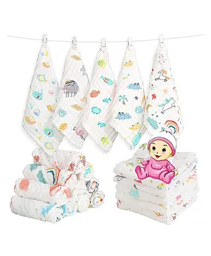 Babyhug Terry Woven Towel with Hood L 76 X B 76 cm - Red