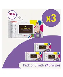 Silk Soft Baby Wet Wipes With-Lid 82Pcs (Pack of 3)