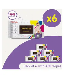 Himalaya Herbal Gentle Baby Wipes 72 Pieces - Pack of 2