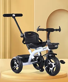 Plug & Play Tricycle With Parental Push Handle - White