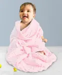 Pink Rabbit Interlock Knit Hooded Best Berry Printed Towel L 81 x B
