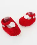 Funkrafts Crochet Designed And Pearl Embellished Booties - White