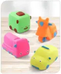 Babyhug Bath Squeeze Toys Transport Pack of 4 -...