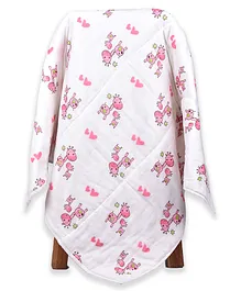 Babyhug Cotton Quilt Elephant Print - Multicolor