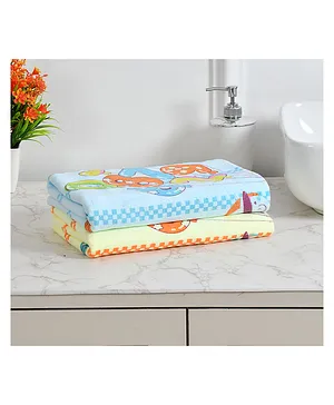 OHMS Interlock Knit Wrappers with Star Print L 75 x W 75 cm - White