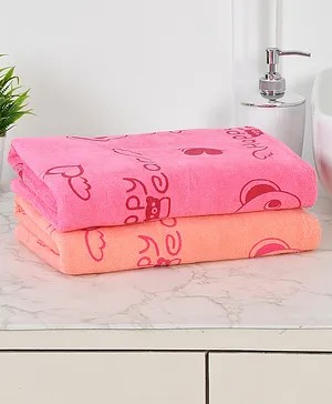Babyoye Eco Conscious 100% Cotton Bath Towel All Over Heart Print L