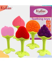 Bembika Bunny Shape Baby Teether Toy -Blue.