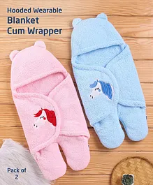 Abracadabra Organic Muslin Patchwork Blanket - Blue