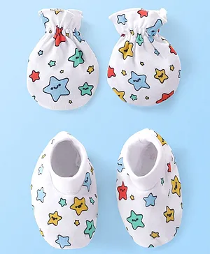 Ben Benny 100% Cotton Knit Mittens with Snail & Bunny Print Pack of...