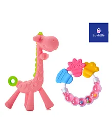 Cherilo Palm Shape Finger Teether Pack of 2 - Red &...