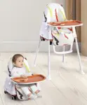 Babyhug 3 in 1 Comfy High Chair with Printed Cushion|...