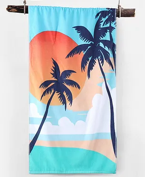 The Little Lookers 100% Cotton Printed Towel Pack of 2 - Blue