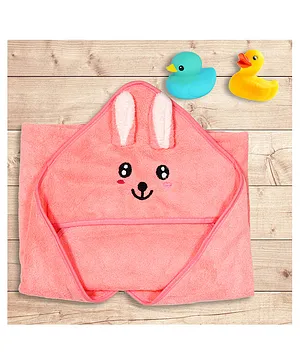 Babyhug Terry Knit Hooded Towel with Floral & Deer Print L 76.2 x B