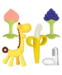 Tiny Tycoonz Silicone Giraffe Shape Teether - Green