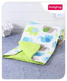 Babyhug Premium 2 Tone Laser Cut Cozy Plush Blanket...