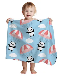 Kicks & Crawl Quilted Muslin Blanket Bear Print -...