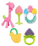 neemtoys Pack of 2 Neem Wooden Teethers For Babies|...