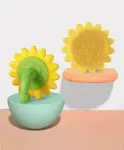 Sunflower Shaped Silicon Bath Brush - Yellow