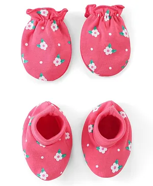 Woonie Handmade Booties With Contrast Fur Border - Black