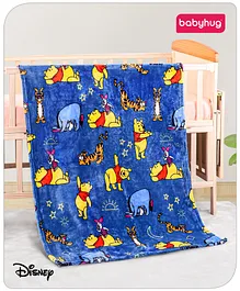 Yellow Apple Hooded Blanket cum Wrapper - Blue