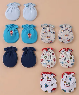 Knits & Knots Dual Shaded Crochet Mittens - Pink & Grey