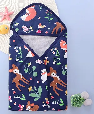 Babyhug Double Ply Terry Knit Towel L 76.2 X 76.2 cm Polka Dot Print