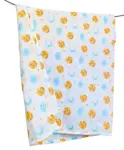 Babyhug Terry Cotton Woven Towel with Dophin Embroidery L 101 x B