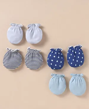 Ben Benny 100% Cotton Interlock Mittens and Booties Floral Print...