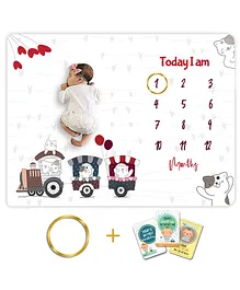 My Milestones Muslin Blanket 6 Layered (43x43 Inches)...