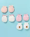 Babyhug 100% Cotton Mittens & Booties Set Floral Print - Pink