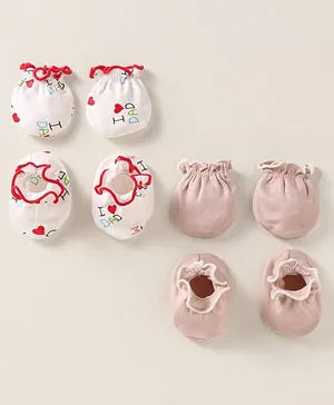 Woonie Crochet Handmade Colour Blocked Booties - Blue