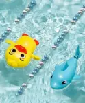 SUPER TOY 3Pc Swimming Animal Bath Toys Key Rotate...
