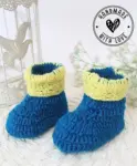 Knits & Knots Woollen Blend Colour Blocked Handmade Mittens - Yellow...