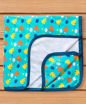 Babyhug Terry Knit Hooded Bath Towel Helmet Print L 72 x B 72 cm - Blue