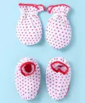 Babyhug 100% Cotton Knit Mitten & Booties Marine Life Print - Navy...