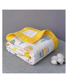 Babyhug All Season Cotton Cellular Blanket - White