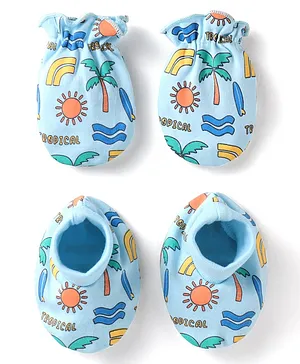 KRITIU Booties Printed with Bunny Applique Pack of 6 - Multicolour
