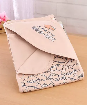 Babyhug Knitted Terry Tiger Hooded Towel - Orange