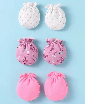 Ben Benny 100% Cotton Knit Mitten & Booties Set Solid & Toys Print...