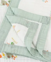 Babyhug Coral All Season Blanket Animal Print - Sea...