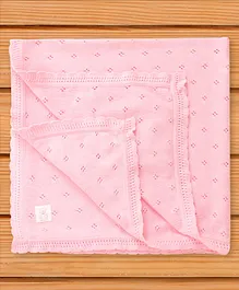 Syga Pure Soft Cotton Blanket Crown Print - Pink(Color...
