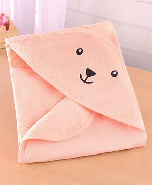 Babyhug Terry Woven Hooded Towel with Froggy Design 76.2x76.2 cm -