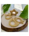 neemtoys Beautiful Set of 2 Neem Wooden Teethers- Star...