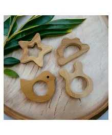 Happy Threads Handcrafted Duck Teether - Beige