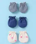 Ben Benny 100% Cotton Knit Mitten & Booties Set Solid & Heart Print...