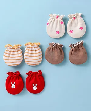 Ben Benny Interlock Knit Mittens with Nautical Theme Print Pack of...