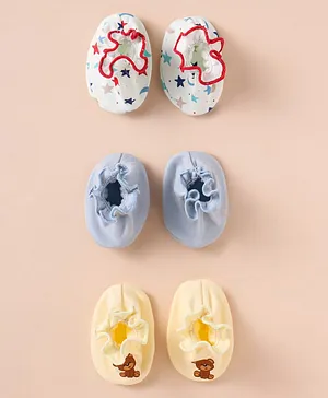 OHMS Interlock Knit Mittens & Booties With Polka Dots Print...