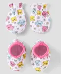 Babyoye Eco Conscious 100% Cotton Mittens & Booties Lion Print -...